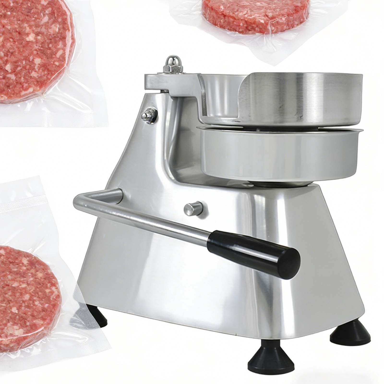 Prensa Y Máquina para Hacer Hamburguesas Comercial. Formadora Manual De Hamburguesas. 3 Opciones De Tamaño Y Grosor Ajustable. Incluye 1200 Hojas De Papel. Ideal para Restaurantes(3-Size)
