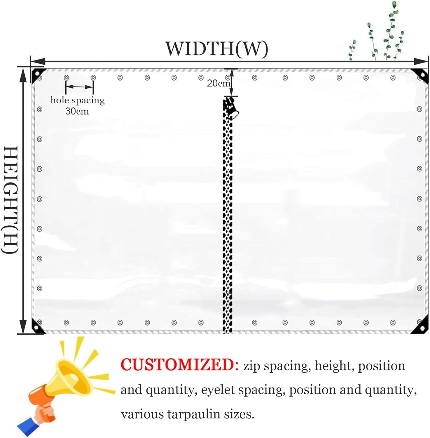 Transparent Pvc Tarpaulin Outdoor Curtains, Clear Gazebo Tarpaulin Side Panels, With Zips, 2.3x2m 2.8x2.5m Waterproof Tarpaulin Curtains, Pergola Tarpaulin Side Panels,WxH-1.2x1.5m/3.9*4.9ft