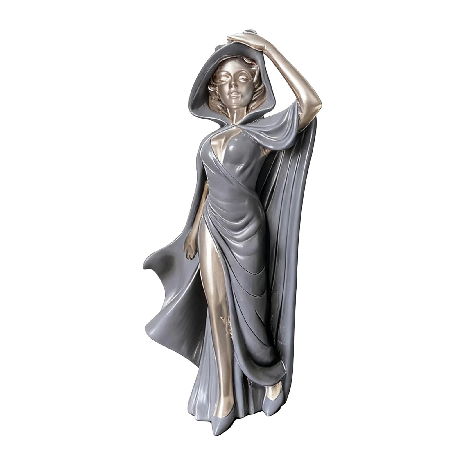 Pasisuu Mysterious Black Cloak Witch Queen Resin Statue, Gothic Elegant Female Figurine, Dark Art Sculpture for Entryway Living Room Desk Gift [object Object]