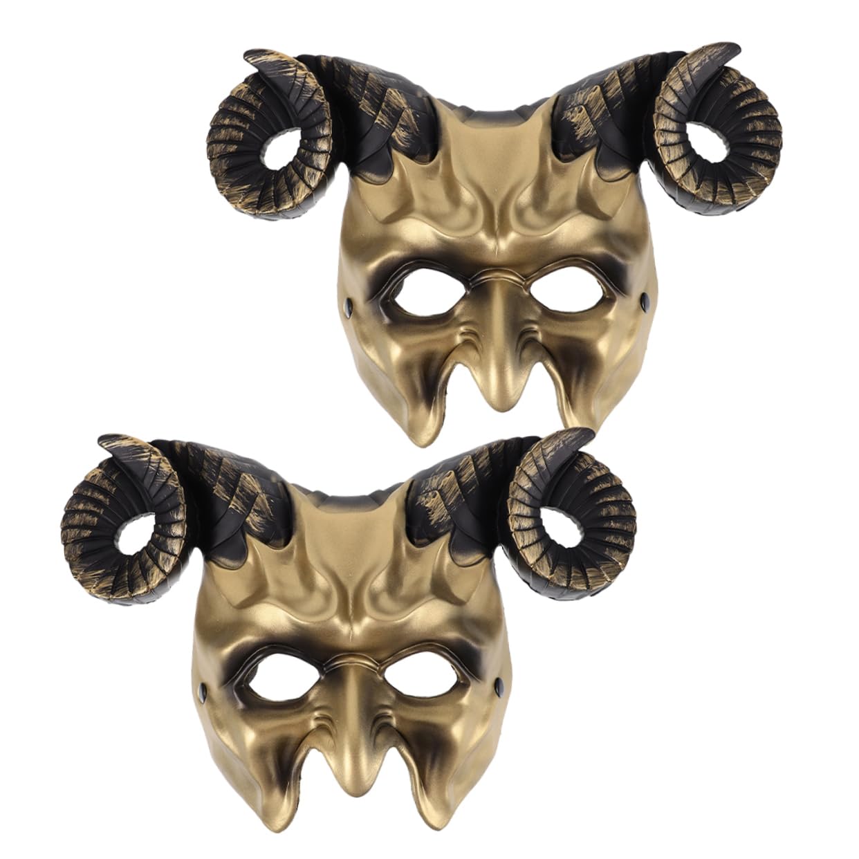 Toyvian 2 Maschera Metà Sintetica Maschere per Halloween e Feste Tema Accessorio Cosplay Leggero per Festival e Celebrazioni