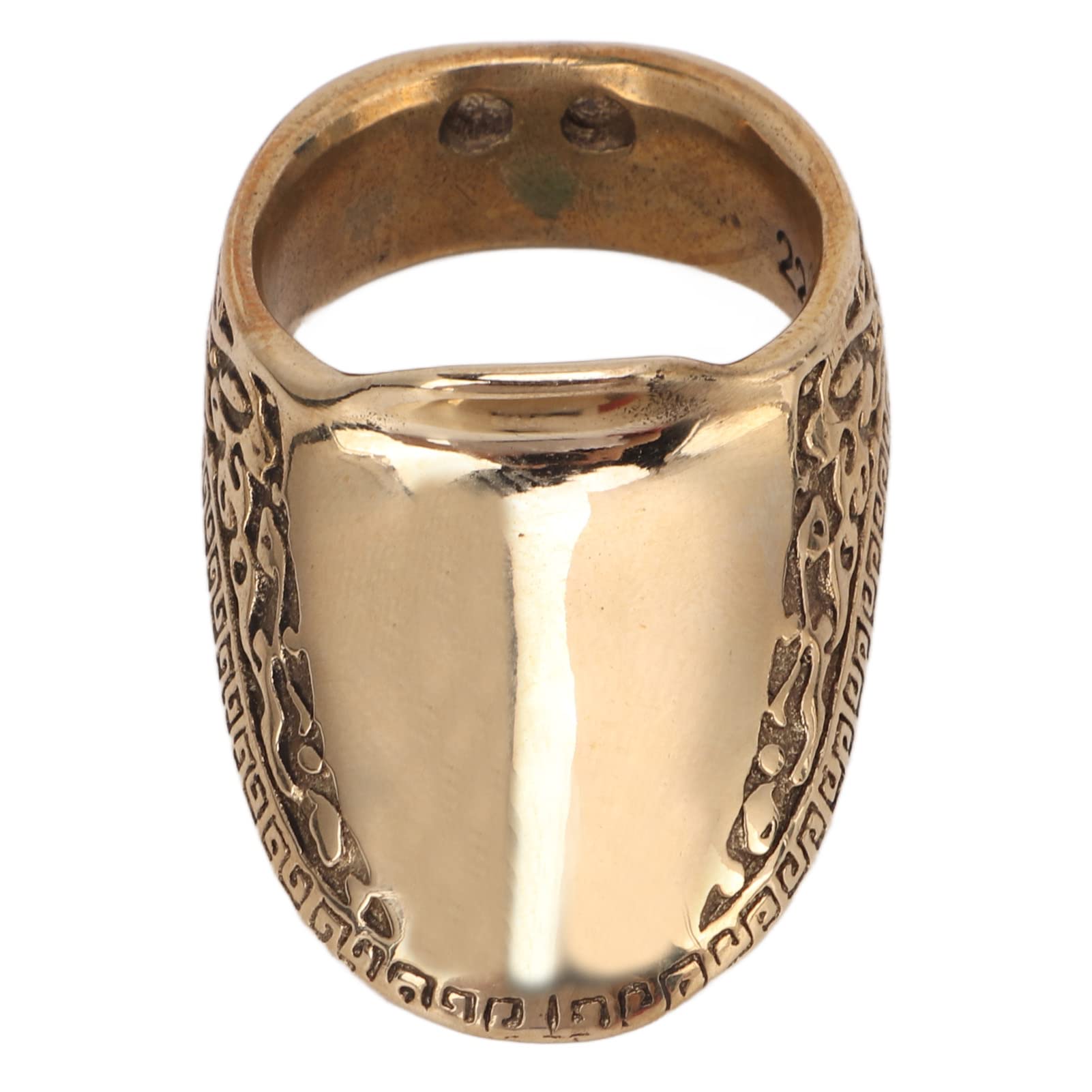 Anello Per Pollice Tiro Con Arco In Ottone - 20mm Con Cordino Antiperdita Per Archi Ricurvi E Caccia - Foto 5