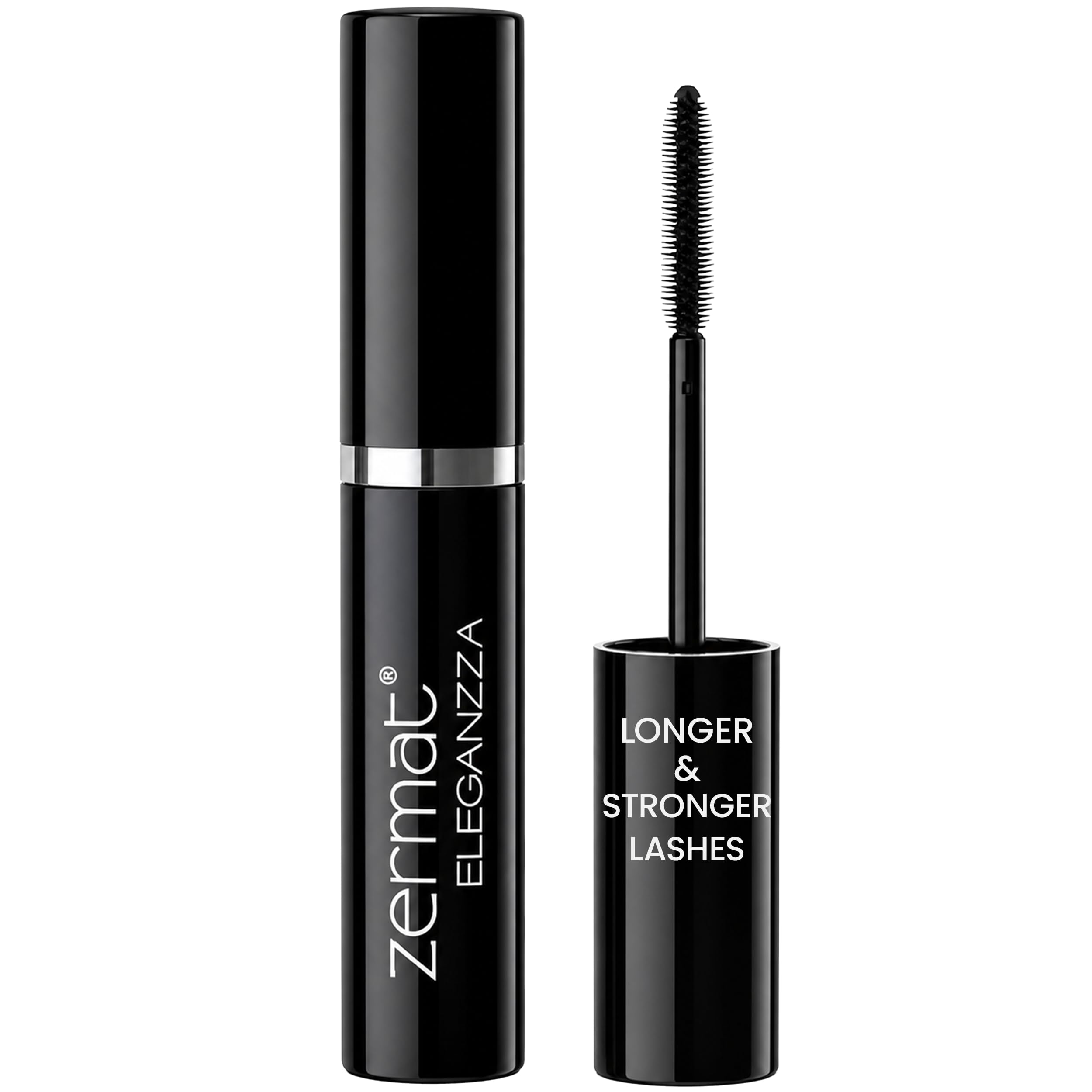 Zermat Eleganzza Ultra Defini Mascara | Precision Silicone Lash Brush for Short & Medium Lashes | Smudge-Proof Eye Makeup for Women | Professional Lengthening Rimel | Intense Black Eyelash |10g/0.35oz
