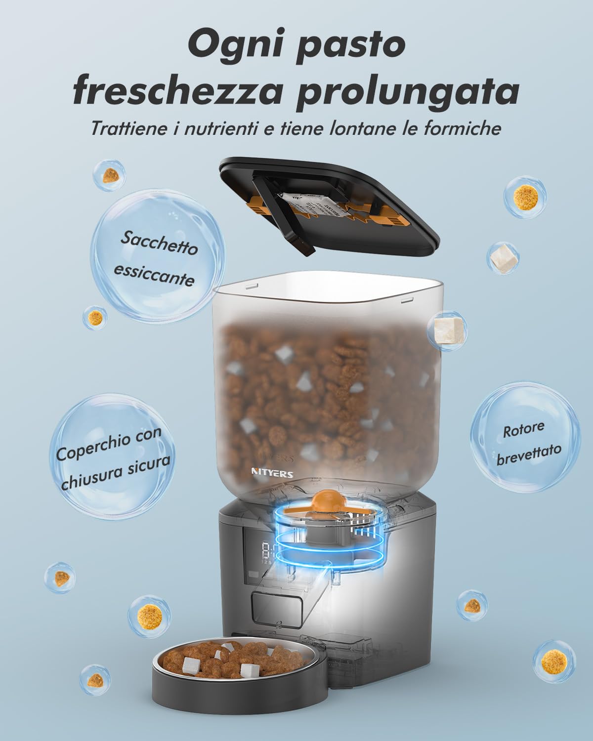 Nityers Distributore Automatico Cibo Gatti e Cani — immagine 16 di 16