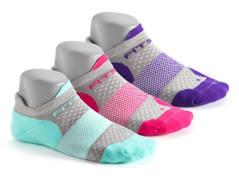 FitsokF4 No Show Sock, 3-Pack (Magic Pop, Small)