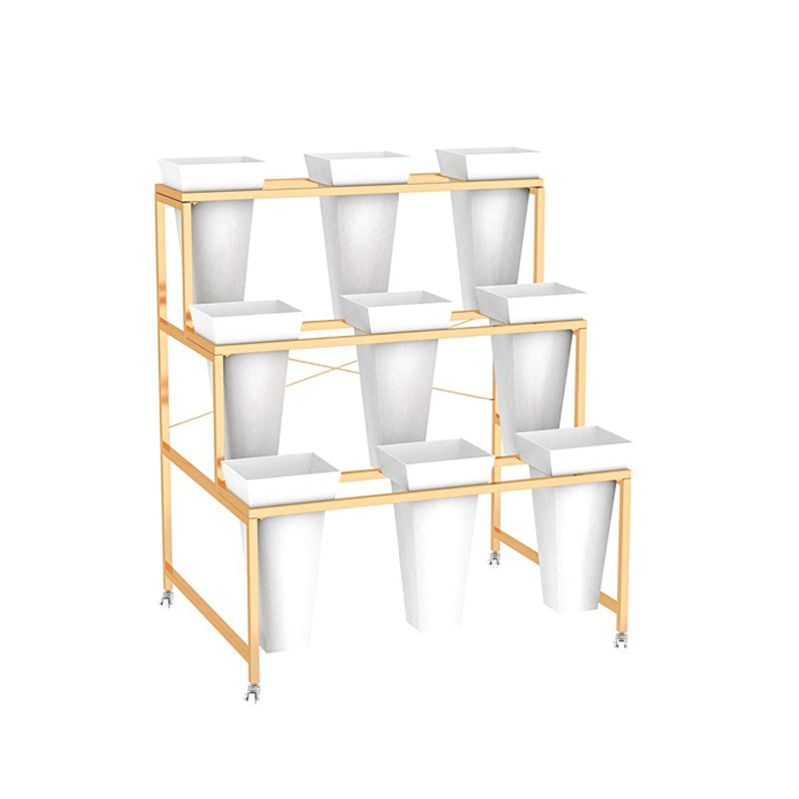 Buy 3 Tiers Flower Stand Wrought Iron Balcony Garden Flower Shop Stand