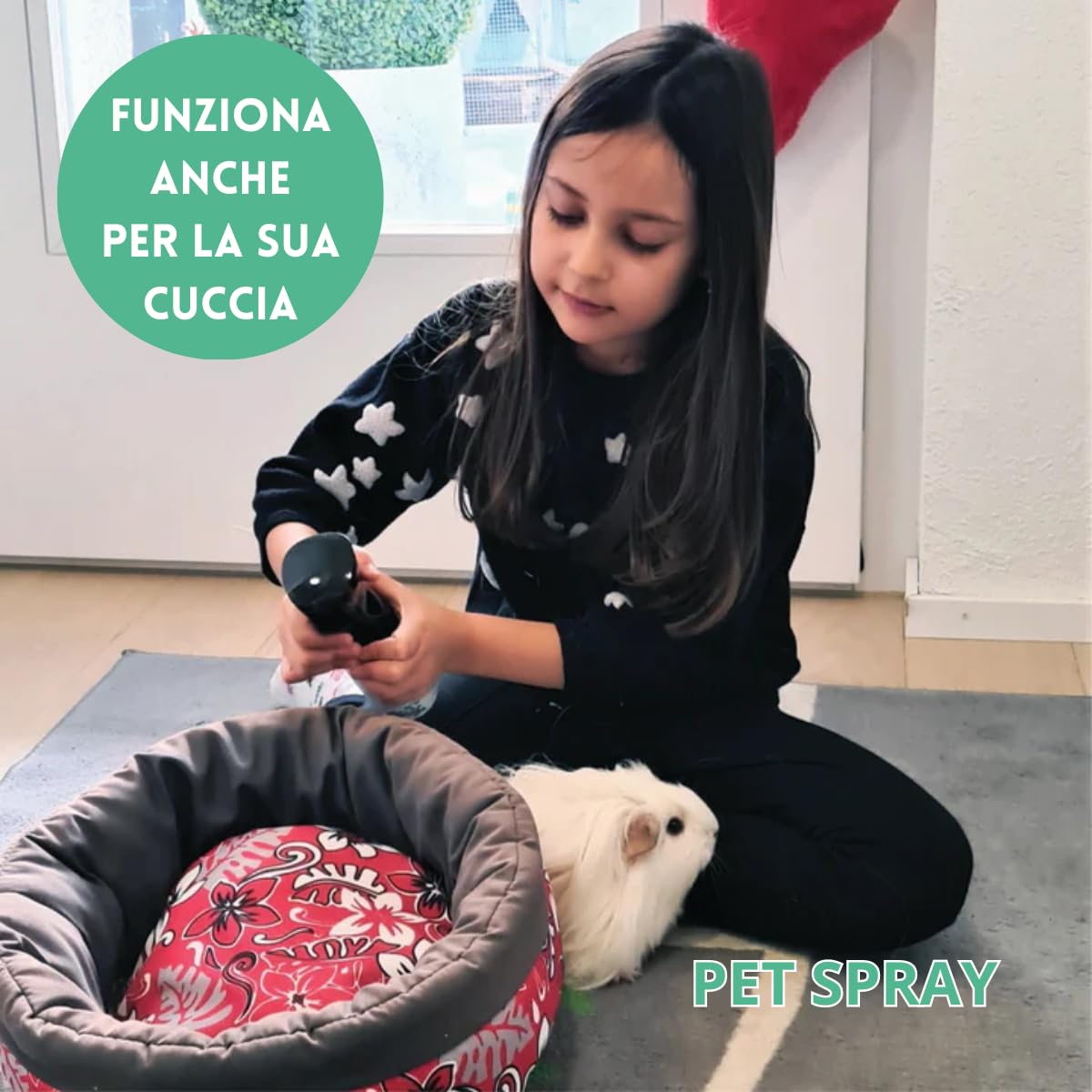 Pet Spray - Probiotico, elimina allergeni e odori dagli Animali Domestici. Conf. 180 ml.
