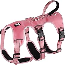 FEimaX Anti-Pull Dog Harness H Reflective Anti-Escape for Small Medium Large Dogs, Adjustable Breathable Dog Harness for Running Training