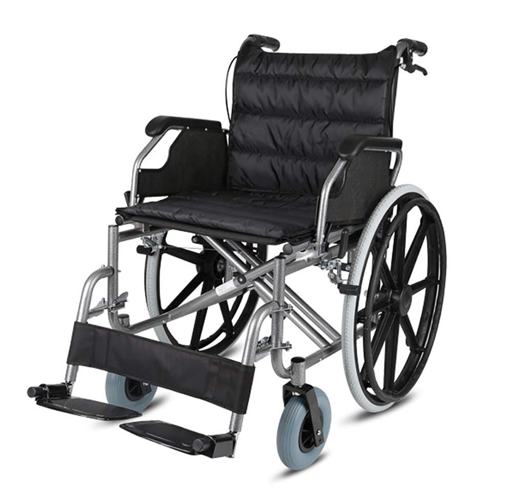 Silla de Ruedas para Personas Mayores, Scooter Plegable Ultraligero con Asiento ensanchado para Personas Mayores con discapacidad, Silla de Ruedas Manual