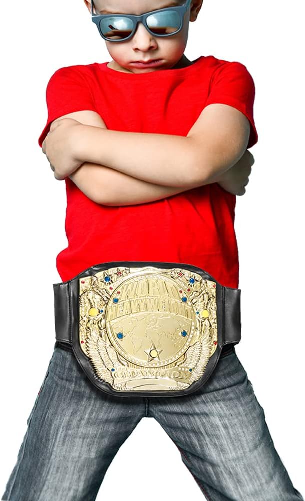 Spinning Wrestling Championship Toy Belt with Four Center Plates - Image 3