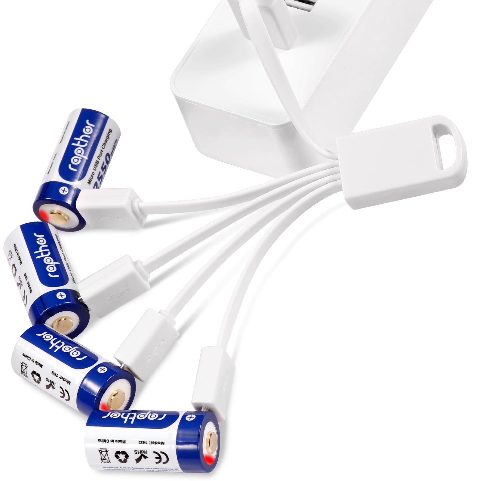 Rapthor USB Baterías Recargables 850mAh Compatible con Arlo Wireless Security Camera 3V Batería de Litio con Cargador (8pcs) (8)