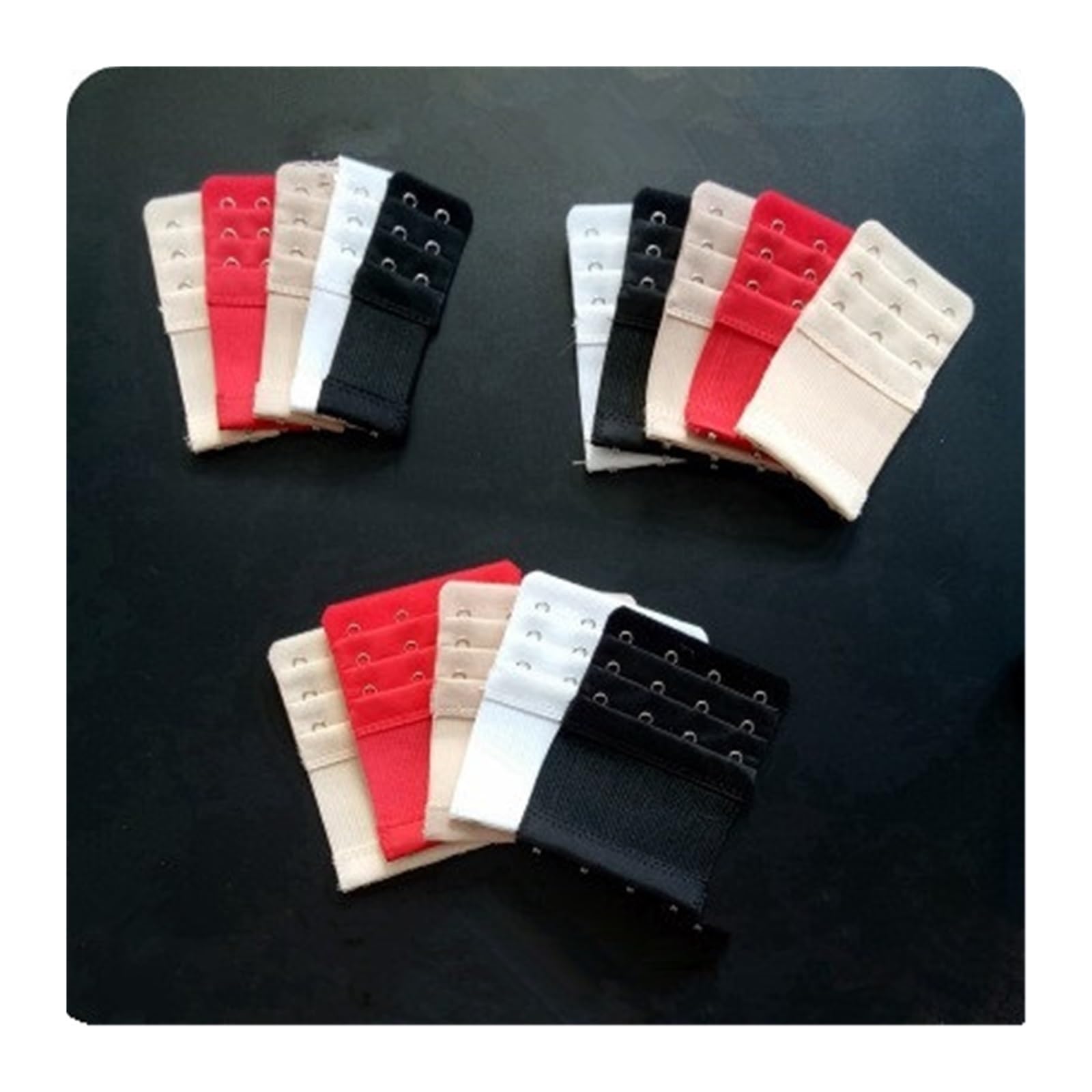 Extensor de Sujetador, 1 Pieza, 2 Filas, 3, 4 Ganchos, Correa extensora, cinturón extensión Alargado Ajustable for Mujer