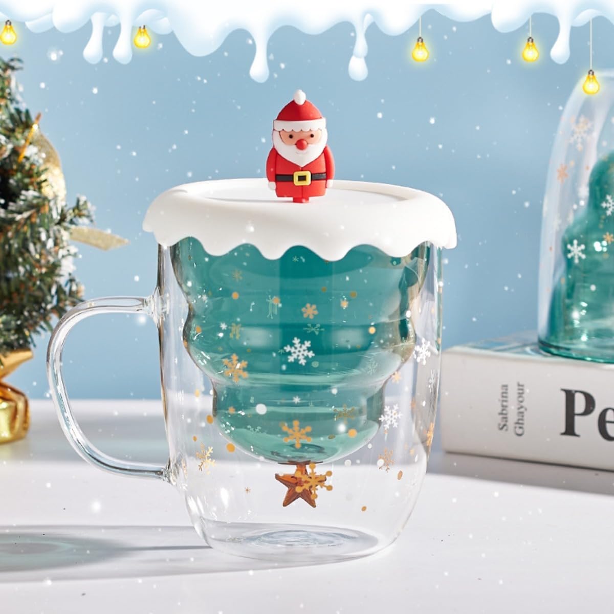Amazon.co.jp: Cutdred クリスマスカップ コーヒーカップ ふた