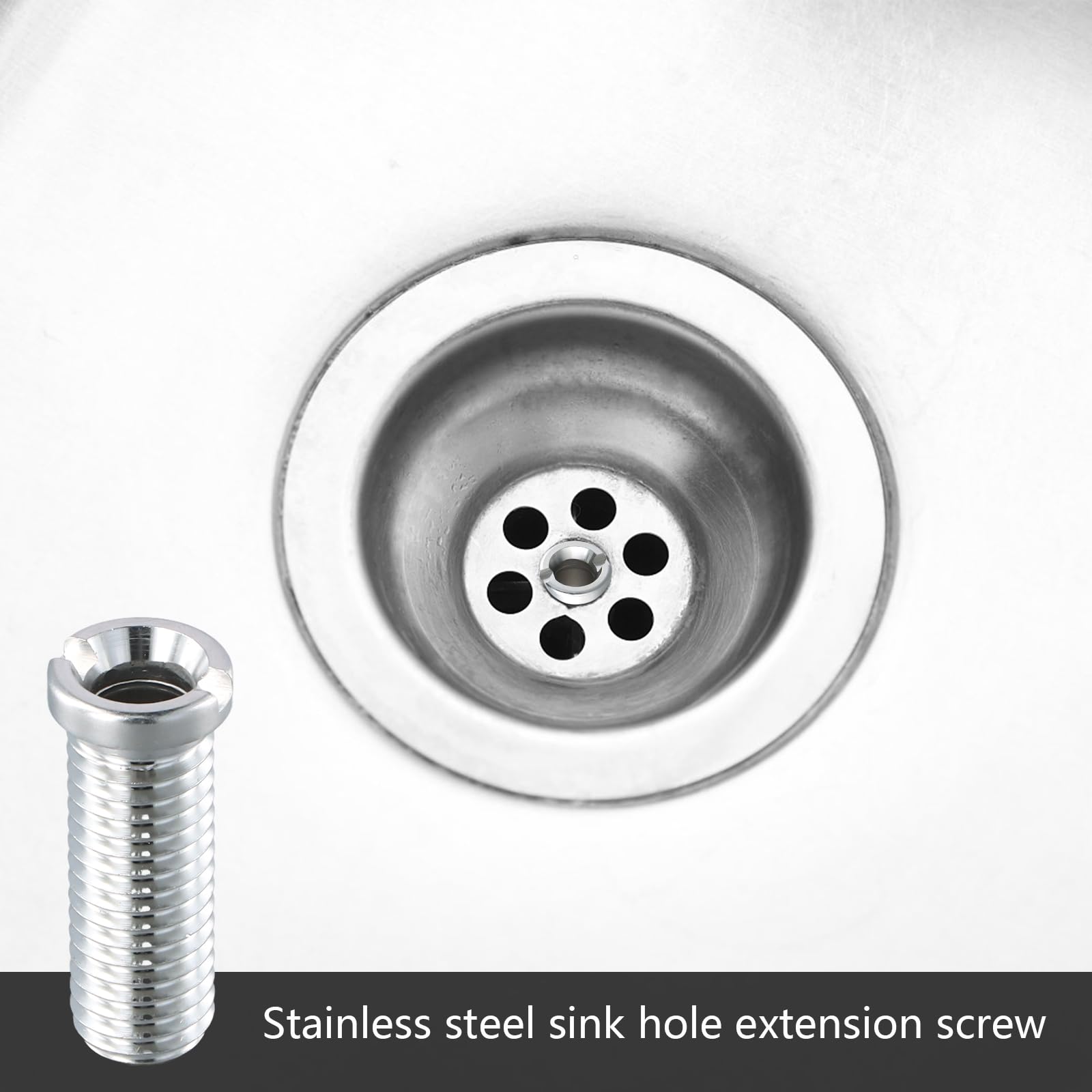 Tornillo Hueco para Válvula de Desagüe 35 mm, Accesorios de Desagüe, 2 Piezas, Se Adapta a 1,5" y 3,5"