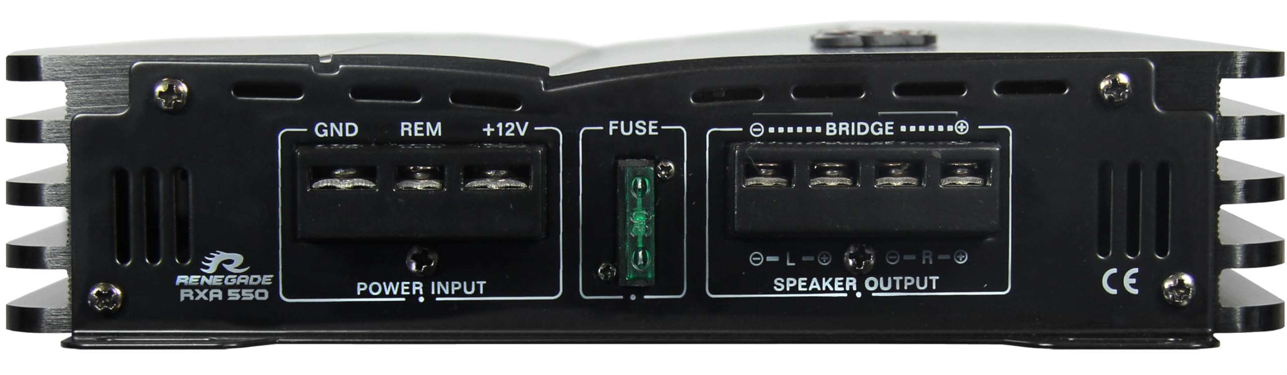 Renegade RXA550-2 - Amplificador de audio para coche (clase A/B, 550 W, puenteable y estabilidad de 2 Ω)