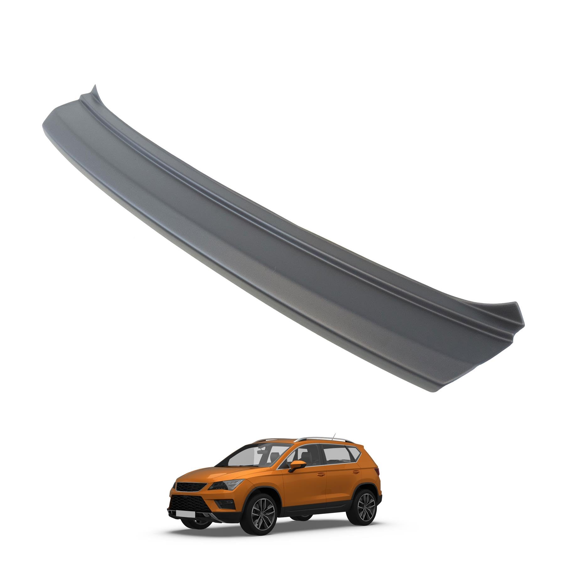 Travall Car Boot Bumper Protector Compatible with Seat Ateca (2016-Current) - Vehicle-Specific Black Smooth Plastic Bumper Protection Against Scuffs and Scratches