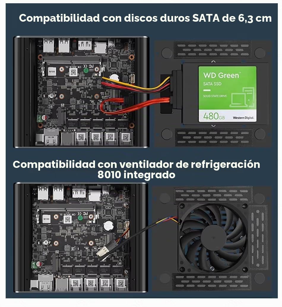 Firewall Appliance Mini PC, Intel Celeron N100 Quad Core 4xIntel I226 2.5G Ethernet VPN Router PC AES-NI HDMI DP