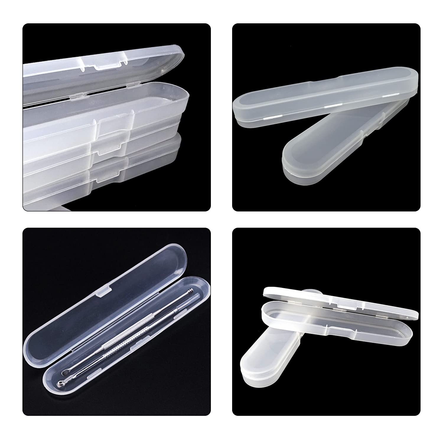 Boîte De Rangement Pour Thermomètre - Lot De 2 étuis Plastique Transparents - Pour Voyage, Protection Thermomètre Digital Ou Verre