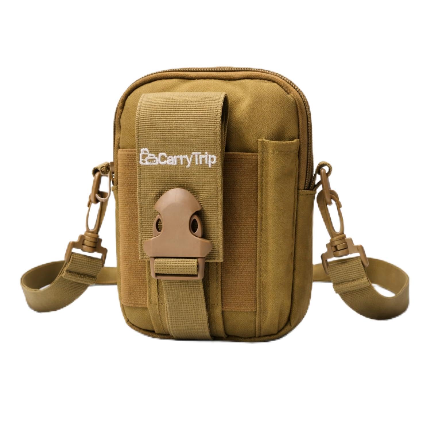 CARRY TRIP Tactical MOLLE Pouch with Adjustable Shoulder Strap,Hiking Waist Pack, Tactical Bag Multi-Purpose Utility Gadget Tool Belt, for Outdoor Hiking Camping Cycling Fishing Daily Use (Tan)-picture-27