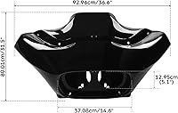 Vista 2 de Green-L Carcasa interior y exterior para Harley Touring 1998-2013 Road Glide FLTR, color negro brillante, ABS inyectado, cubierta de faro