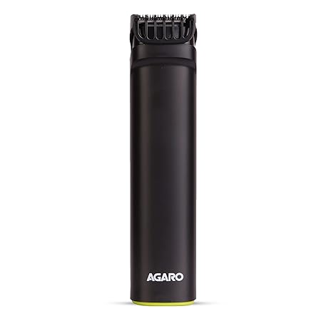 AGARO MT 8001 Beard Trimmer for Men, 60min Run Time, USB Charging, Fast Charge, 20 Length Setting, Rechargeable Battery, Black