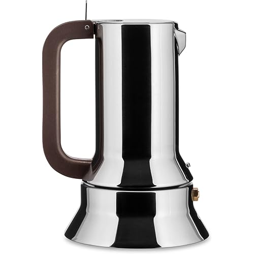 Alessi 9090/3 - Design Stovetop Espresso Coffee Maker, 18/10 Stainless Steel, Mirror Polished, 3 cups