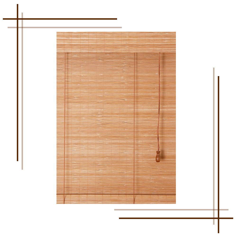 Jolan Natural bamboo shades,Roman blinds,Light Filtering curtains,energy saving/heat insulation,Sunscreen Blinds with Valance.,130x220cm/51x86.5in