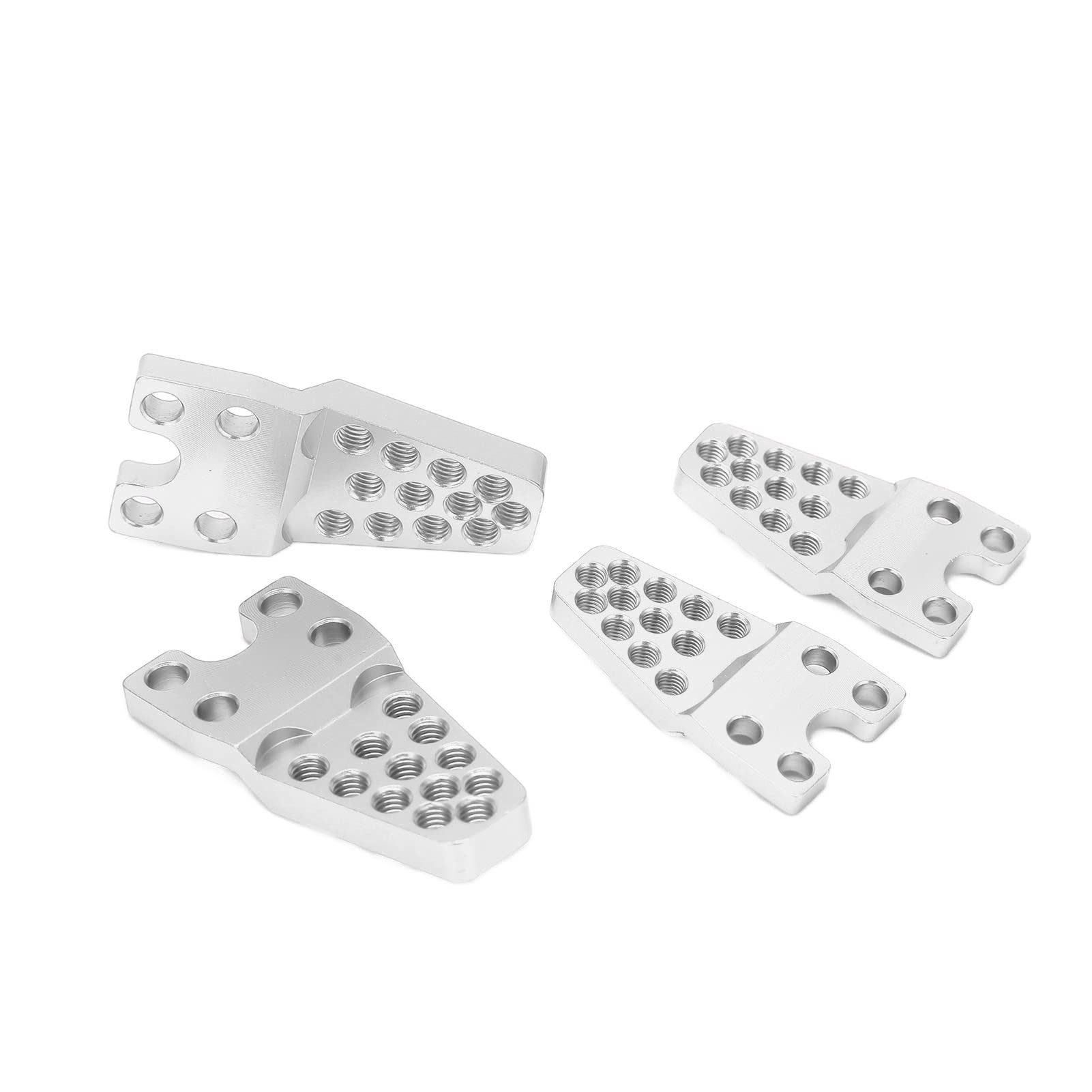 4 Soportes RC, Soportes amortiguadores para Coches RC, aleaci¨®n de Aluminio Duradera, Accesorios de Montaje de Repuesto estables para Coches de Escalada de simulaci¨®n 1:10 1:8 (Plateado)