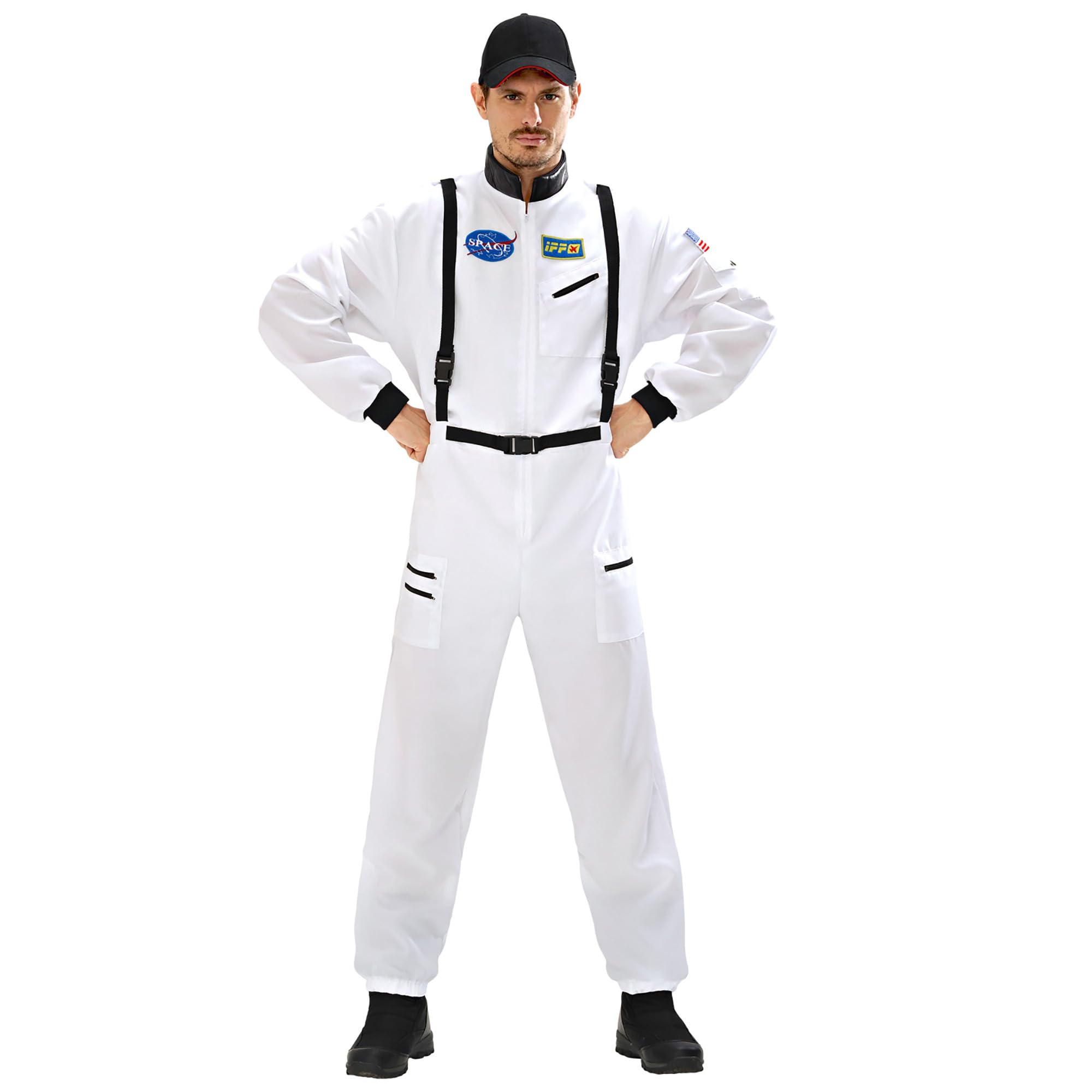 W WIDMANN MILANO Party Fashion - Men's Astronaut Space Suit, Carnival, Theme Parties, Size XXL, White