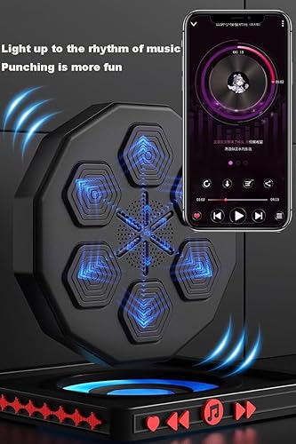 Miniatura 4 de Máquina de boxeo musical con guantes de boxeo, máquina de entrenamiento inteligente de música de boxeo, equipo de boxeo electrónico USB montado en