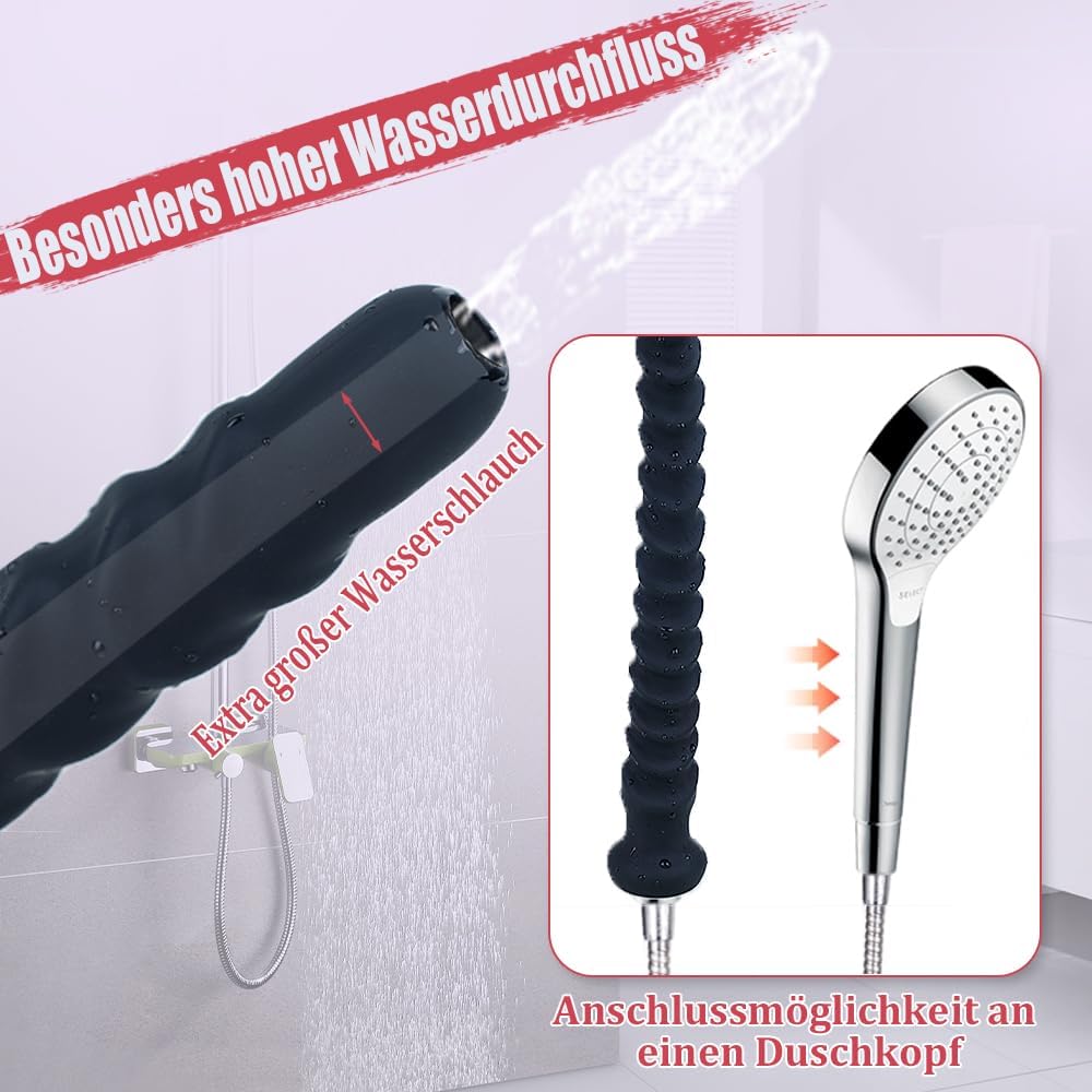 100 cm Analdusche für Analverkehr Einlauf & Intimdusche Silikon Anal Butt Plug Dildo G-Punkt Prostata Stimulation Analdildo Darmspülung Analdehne Erotisches Extrem Sexspielzeug für Männer Frauen (L)