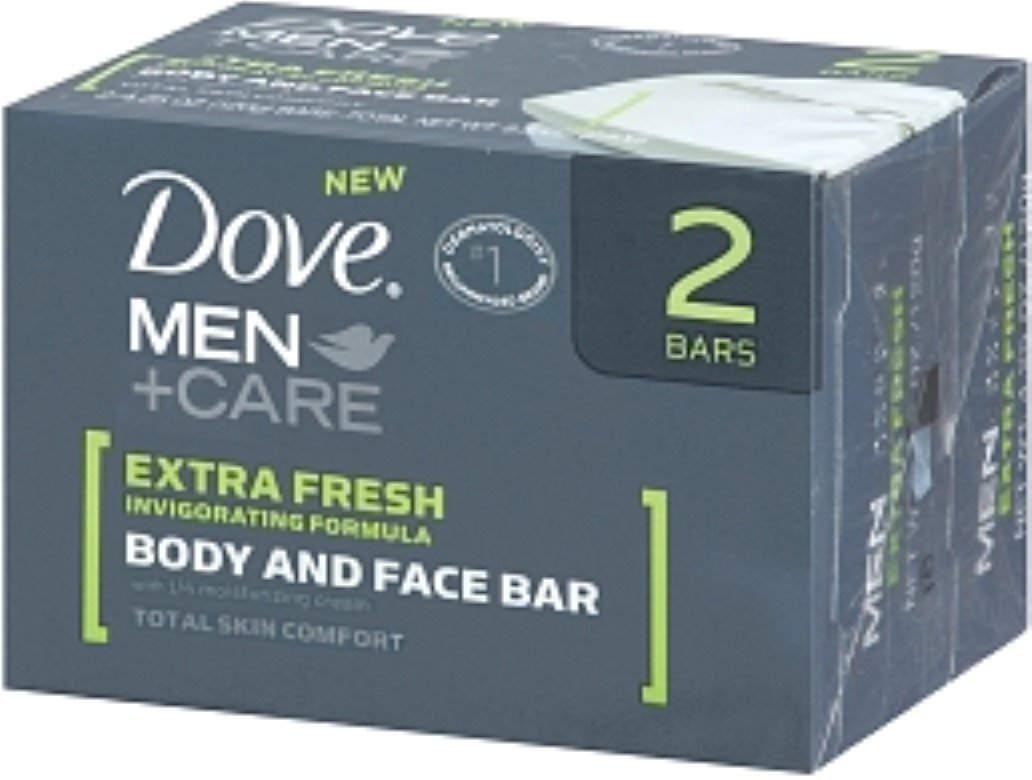 Men+Care Body & Face Bar, Extra Fresh, 2 bars, 4.25 oz ea (Pack of 3)3