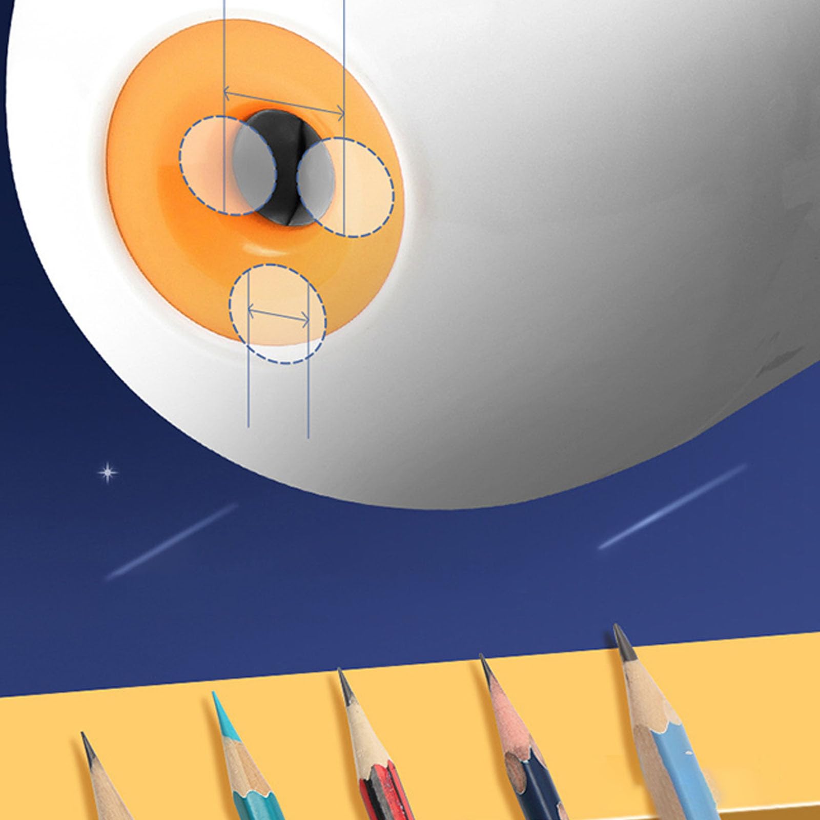 Sacapuntas automático para estudiantes, manos libres, sistemas inalámbricos con carcasa inastillable para artistas, sacapuntas automático profesional