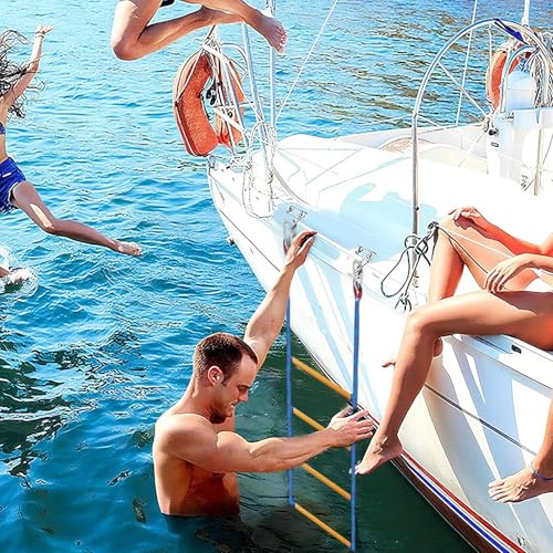 Échelle en corde de bateau amovible pour remonter facilement à bord