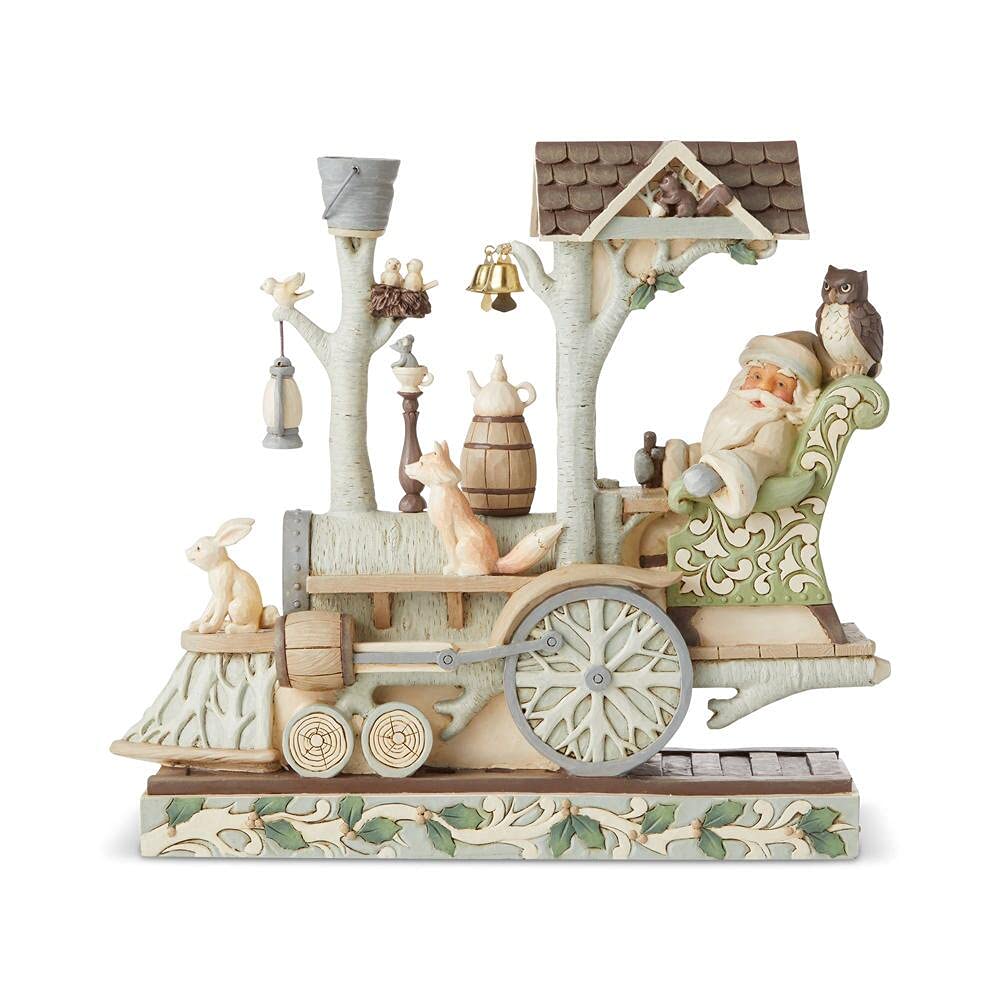Amazon.com: Enesco Jim Shore Heartwood Creek White Woodland Santa