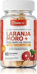 Laranja Moro + Picolinato de Cromo Chromium Picolinate 250mcg 60 Comprimidos Mastigaveis Importado - Daily Life