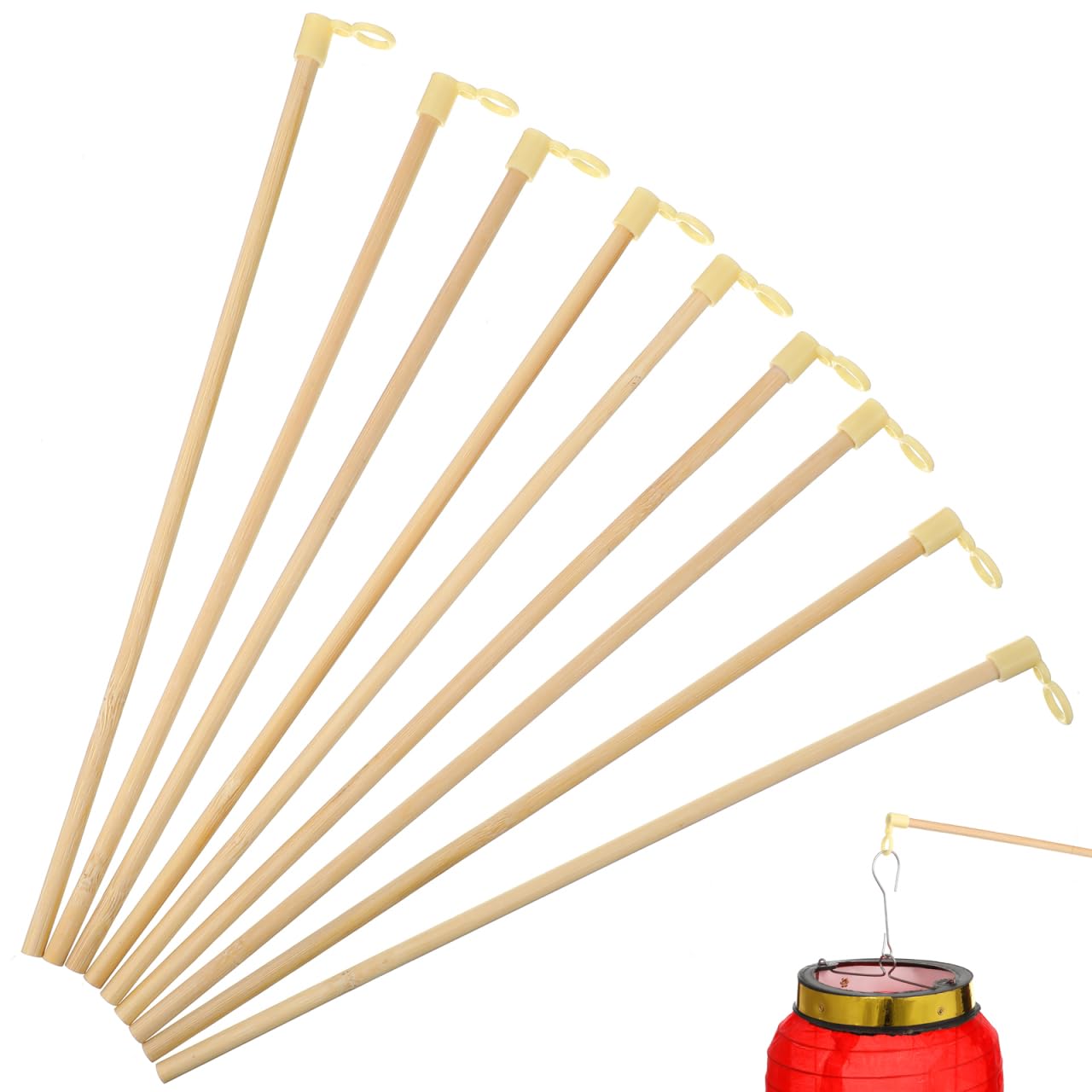100Pcs Lantern Sticks,11 Inch DIY Lantern Pole Toy Wooden Lanterns Handle for Kids Birthday Wedding Halloween Party Accessories