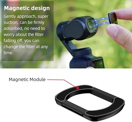 Miniatura 7 de Filtro de niebla negra para DJI Osmo Pocket 3, filtro creativo Black Mist 14 Beauty Soft Filtros para DJI Osmo Pocket 3, Multi Creator Combo Cámara