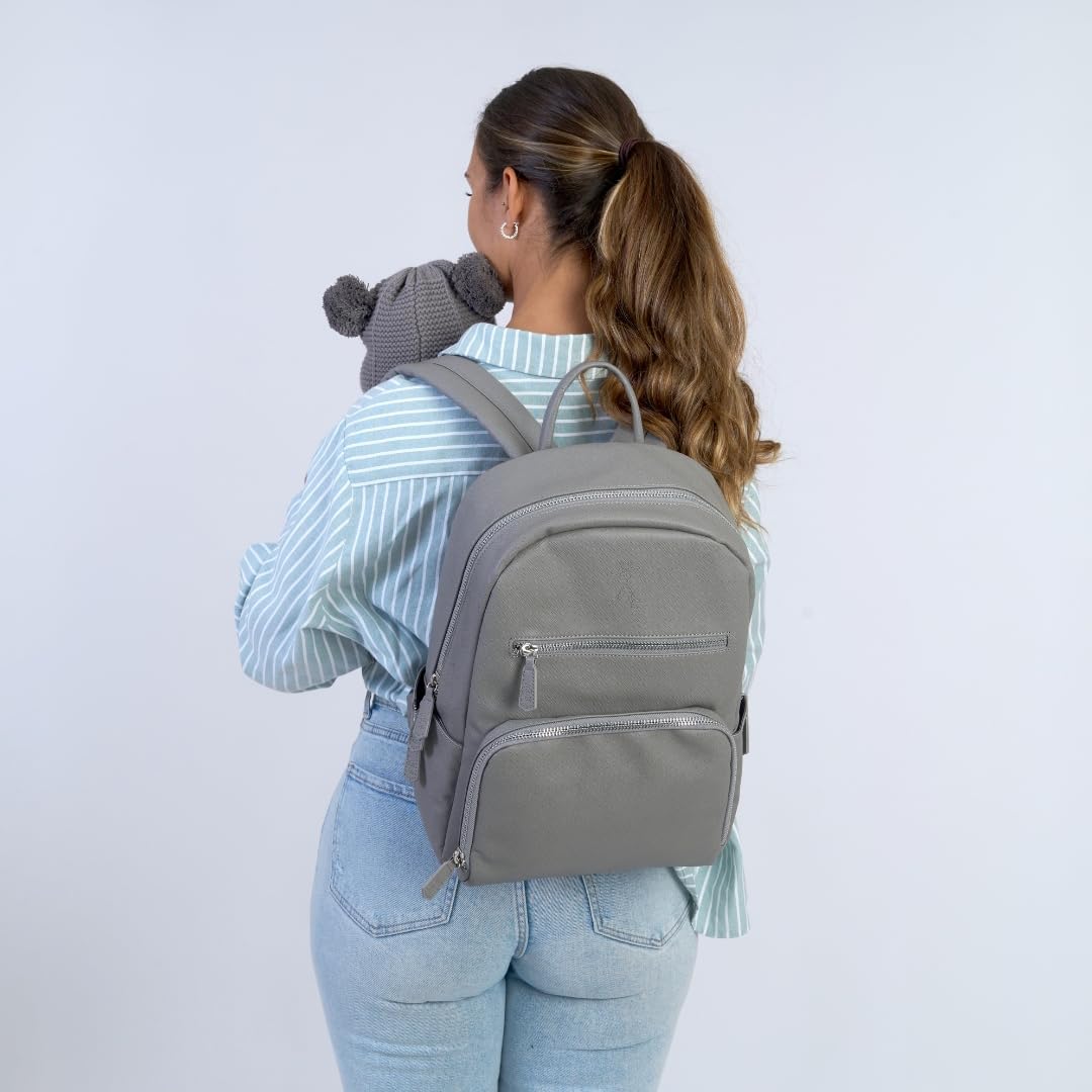 GIGIL Bloom - Zaino fasciatoio moderno, unisex, con 9 scomparti e tasche isolanti, borsa per neonati con fasciatoio portatile, zaino essenziale per neonati