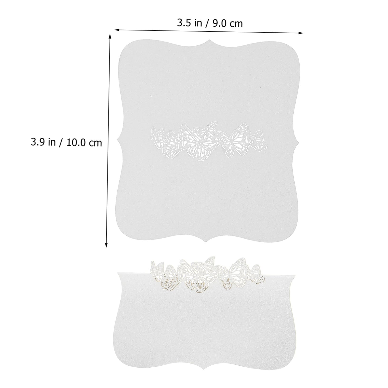NUOBESTY 150stücke Tischkarten Mit Schmetterlingsdesign Beschriftbare Platzkarten Für Hochzeiten Partys Und Feierlichkeiten Und Karten Cremefarbenem