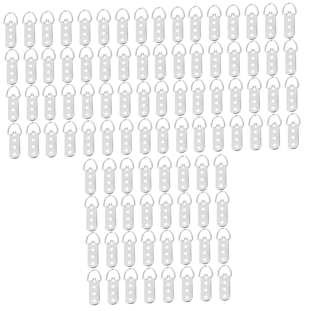 150 Piezas Ganchos Metálicos para Colgar Cuadros con Triple Orificio Soporte Extrafuerte para Marcos de Fotos Gancho Resistente para Pared de Plata