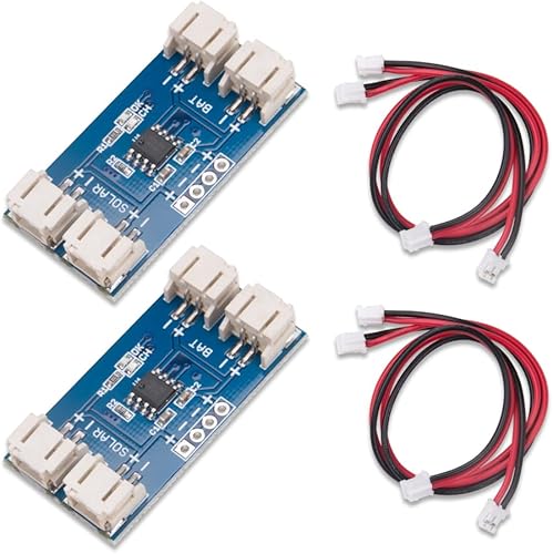 Módulo de panel solar 2 unids módulo de cargador de batería de panel solar módulo de carga de batería de litio PH2.0 recarga automática 4.4V-6V/1A