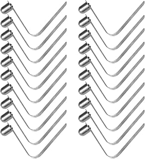 Jikaihong 20 Pack 8mm Stainless Steel Kayak Paddle Spring Snap Button Clips Suit for Outdoor Camping Awning Tent Pole Replacement Accessories