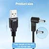5V USB to DC Power Cable 3.5 x 1.35mm Charging Power Cord Universal USB to DC Barrel Jack Cable Replacement for Toothbrush HUB Splitter Router LED Lights (Black,1 M)