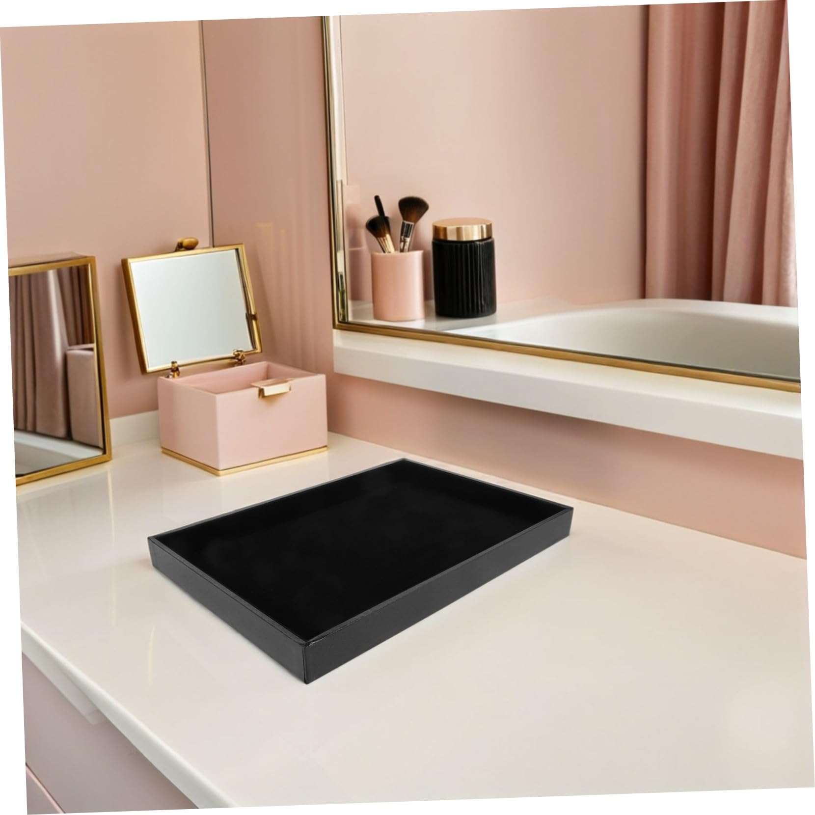 SOIMISS 2 Pièces Plateau de Bijoux Résistant Aux Rayures pour Bagues Bracelets Colliers Design Élégant et Portable pour Comptoir
