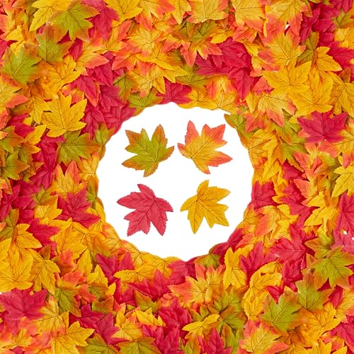 NUKAYAI Fall Leaves 3.4 inch Fake Fall Leaves Table Decor