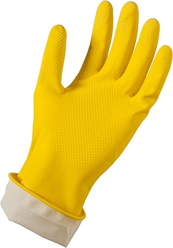 Miniatura 3 de Soft Scrub Yellow Reusable Latex Household Glove