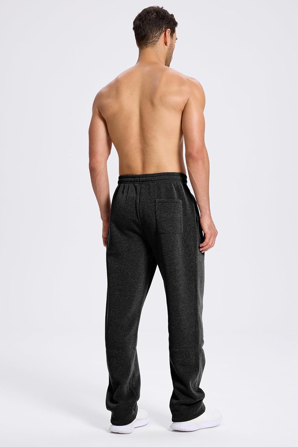 TanBridge Men's Athletic Open Bottom Relaxed Fit Sweatpants, Jogging and Daily Wear Sweatpants with Pocket - Image 2