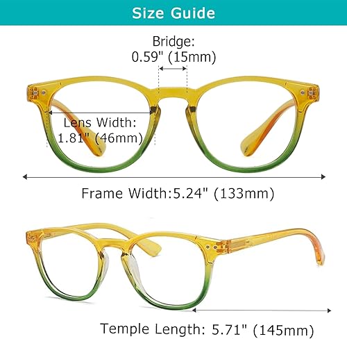 Miniatura 4 de LUR Lentes de lectura, paquete de 5 lectores de moda para mujer (uno para cada color)