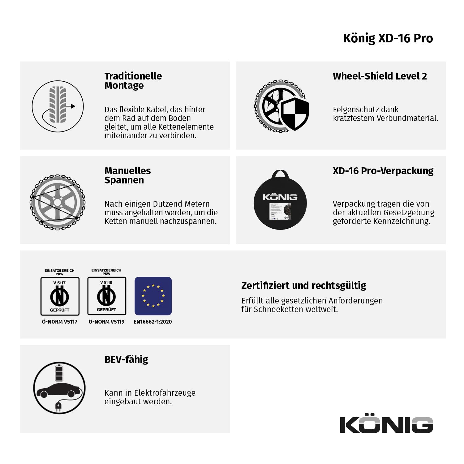 KÖNIG XD-16 PRO 279 - Schneeketten