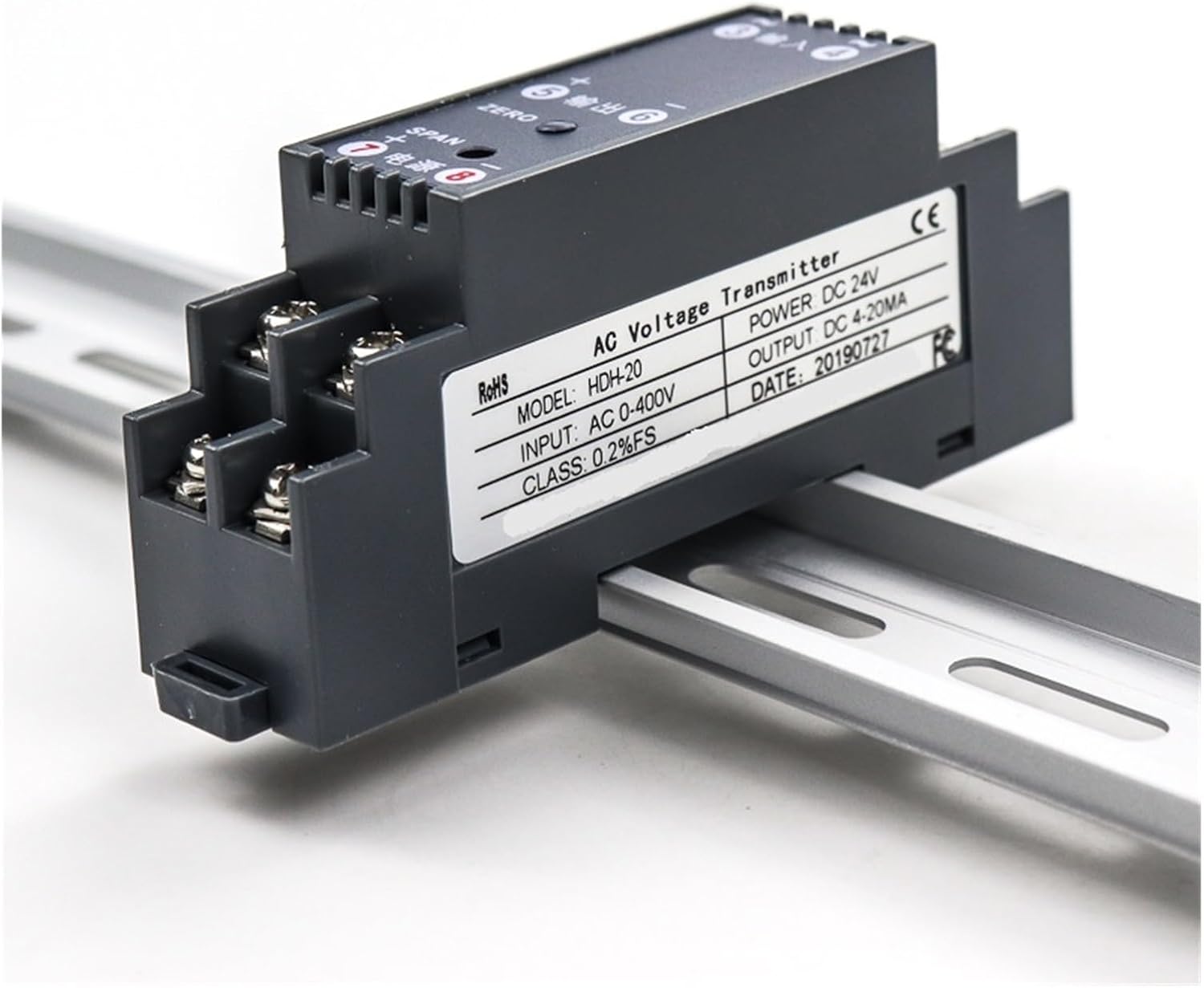 AC/DC Voltage Transducer / 0-5V / 4-20mA Isolated Modules / 0-10V Voltage Transmitter 24VDC (Color : 4-20mA Out, Size : 0-300V AC)
